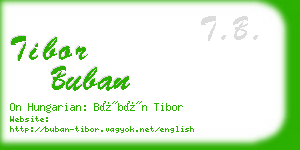 tibor buban business card